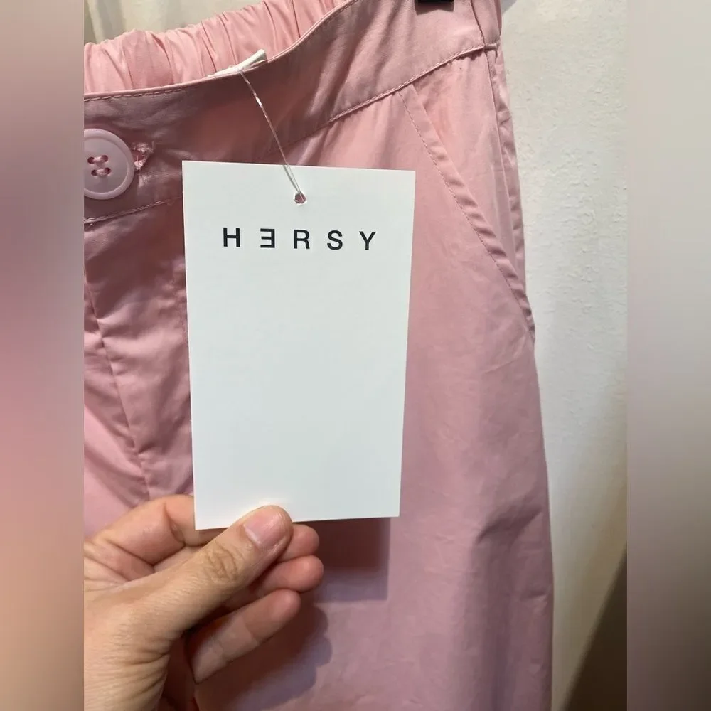 HERSY baby pink straight pants NEW